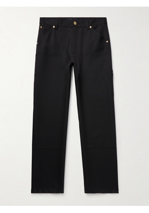 Versace - Cavallery Straight-Leg Virgin Wool-Twill Trousers - Men - Black - IT 46