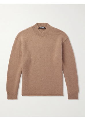Jacquemus - Logo-Jacquard Alpaca-Blend Sweater - Men - Brown - S