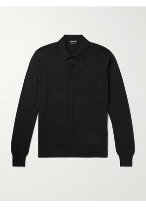 TOM FORD - Slim-Fit Cotton Polo Shirt - Men - Black - IT 46