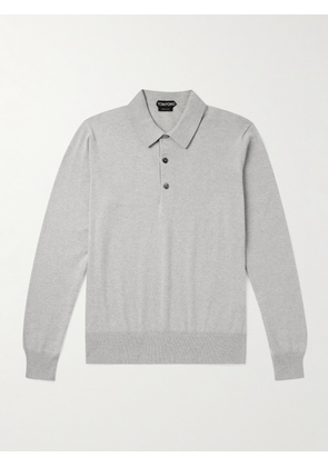 TOM FORD - Slim-Fit Cotton Polo Shirt - Men - Gray - IT 46