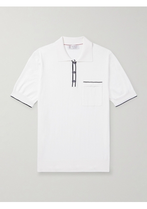 Brunello Cucinelli - Cotton Polo Shirt - Men - White - IT 46