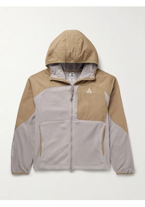 Nike - ACG Wolf Tree Panelled Polartec® Fleece and Nylon Hooded Jacket - Men - Brown - S
