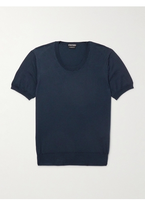 TOM FORD - Slim-Fit Cotton T-Shirt - Men - Blue - IT 44