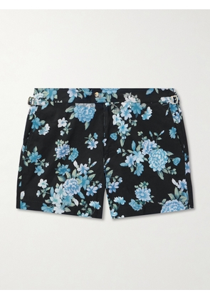 TOM FORD - Hendrix Slim-Fit Short-Length Floral-Print Swim Shorts - Men - Blue - IT 44