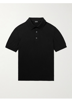Zegna - Slim-Fit Cotton Polo Shirt - Men - Black - IT 46