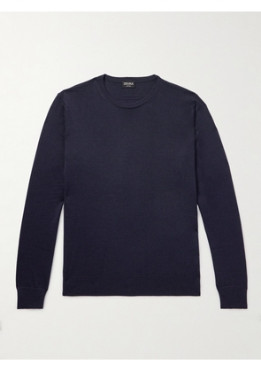 Zegna - Cashmere and Silk-Blend Sweater - Men - Blue - IT 46