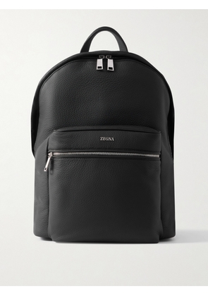 Zegna - Full-Grain Leather Backpack - Men - Black