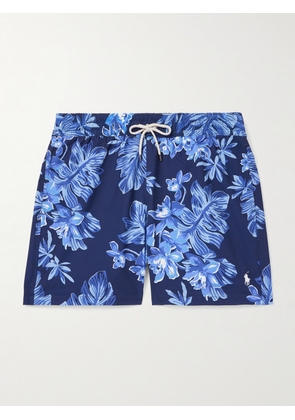 Polo Ralph Lauren - Traveler Straight-Leg Mid-Length Floral-Print Seersucker Swim Shorts - Men - Blue - XS