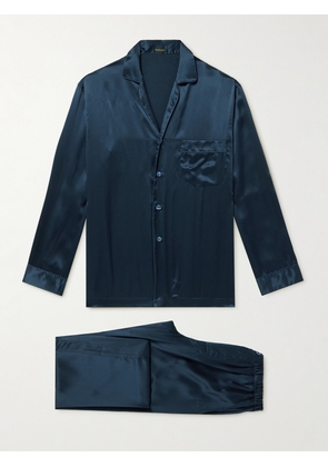 Rubinacci - Silk-Satin Pyjama Set - Men - Blue - S