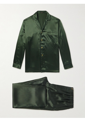 Rubinacci - Silk-Satin Pyjama Set - Men - Green - S