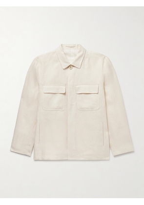 Lardini - Ansel Herringbone Linen Jacket - Men - Neutrals - S