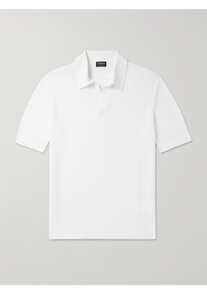 Zegna - Slim-Fit Cotton-Piqué Polo Shirt - Men - White - IT 46