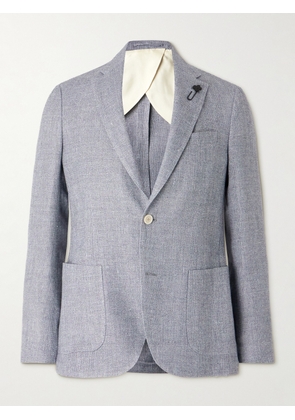 Lardini - Linen and Wool-Blend Crepe Blazer - Men - Blue - IT 46