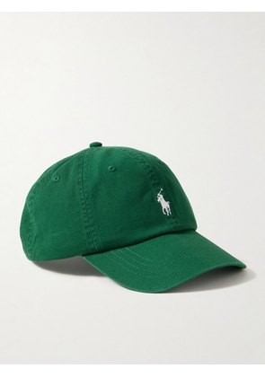 Polo Ralph Lauren - Logo-Embroidered Cotton-Twill Baseball Cap - Men - Green