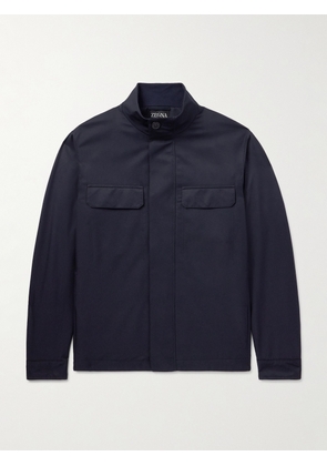 Zegna - Twill Overshirt - Men - Blue - IT 46