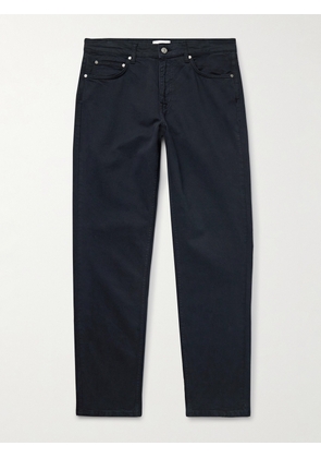 NN07 - Tony 1923 Slim-Fit Garment-Dyed Organic Cotton-Blend Twill Trousers - Men - Blue - 28W 32L