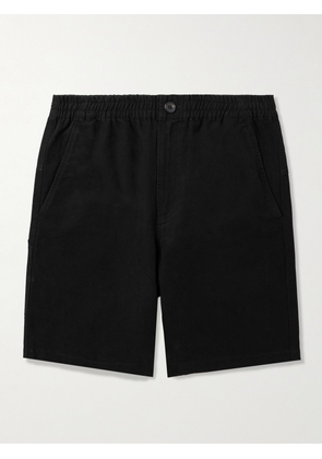A.P.C. - Norris Straight-Leg Cotton-Canvas Shorts - Men - Black - S