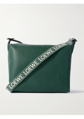 LOEWE - Cubi Leather Messenger Bag - Men - Green