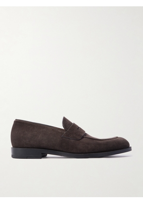 Zegna - New Classic Suede Penny Loafers - Men - Brown - UK 7