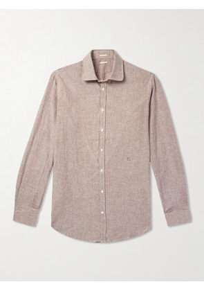 Massimo Alba - Cutaway-Collar Linen and Cotton-Blend Shirt - Men - Neutrals - S