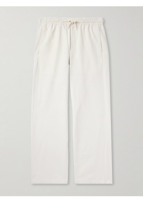A.P.C. - Vincent Straight-Leg Cotton-Canvas Drawstring Trousers - Men - Neutrals - XS