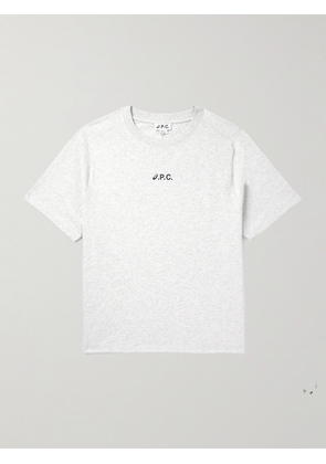 A.P.C. - Asics Interaction Logo-Print Organic Cotton-Jersey T-Shirt - Men - Gray - XS
