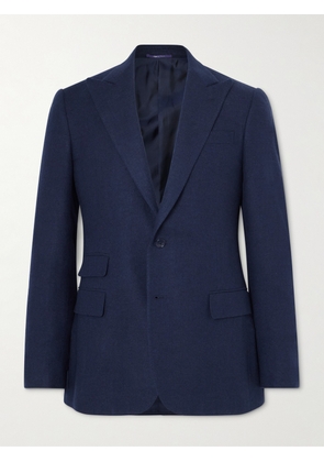 Ralph Lauren Purple Label - Kent Slim-Fit Herringbone Wool, Silk and Cashmere-Blend Suit Jacket - Men - Blue - UK/US 36