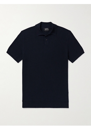A.P.C. - Jay Slim-Fit Piqué Polo Shirt - Men - Blue - S