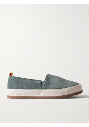Mulo - Leather Espadrilles - Men - Blue - UK 6