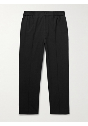 A.P.C. - Joaquin Straight-Leg Cotton-Seersucker Trousers - Men - Black - IT 44