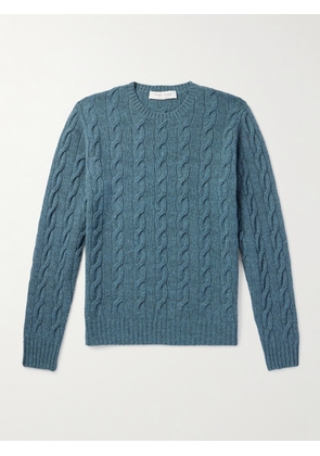 Ralph Lauren Purple Label - Cable-Knit Cashmere Sweater - Men - Blue - S