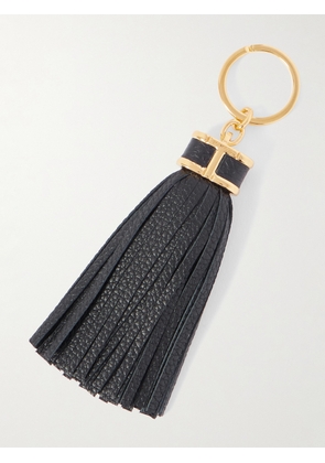 TOM FORD - Tasselled Full-Grain Leather and Gold-Tone Key Fob - Men - Black