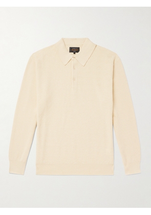Beams Plus - Ramie and Cotton-Blend Polo Shirt - Men - Neutrals - S