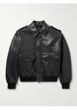 Burberry - Schott Leather Jacket - Men - Black - IT 46