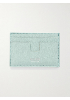 TOM FORD - Full-Grain Leather Cardholder - Men - Blue