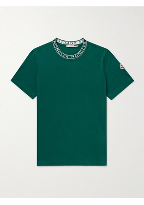Moncler - Slim-Fit Logo-Appliquéd Cotton-Jersey T-Shirt - Men - Green - XS
