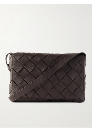 Bottega Veneta - Large Diago Intrecciato Full-Grain Leather Messenger Bag - Men - Brown