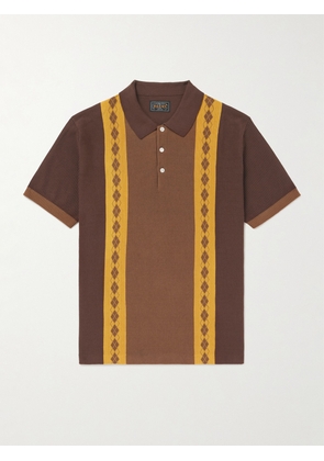 Beams Plus - Argyle Cotton Polo Shirt - Men - Brown - S