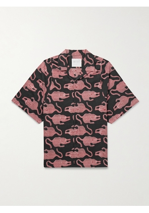 Kardo - Yusuke Convertible-Collar Printed Cotton Shirt - Men - Pink - S