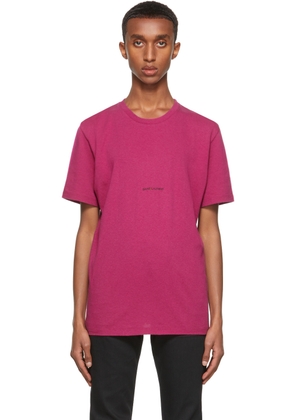 Saint Laurent Pink Rive Gauche Logo T-Shirt