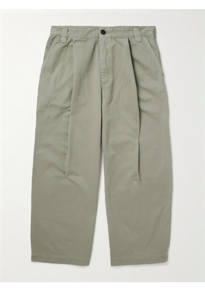 AGOLDE - Gaius Tapered Pleated Regenerative Cotton-Twill Chinos - Men - Gray - UK/US 28