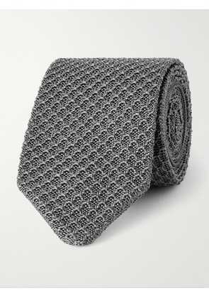 mfpen - 7cm Honeycomb-Knit Silk Tie - Men - Gray