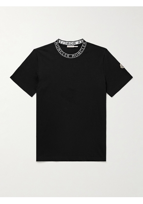 Moncler - Slim-Fit Logo-Appliquéd Cotton-Jersey T-Shirt - Men - Black - XS