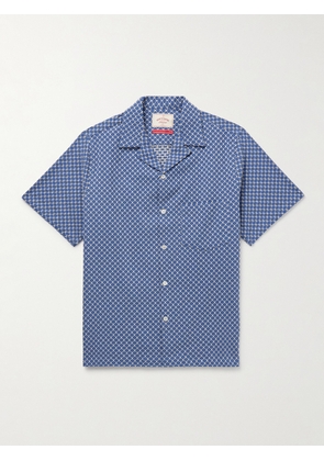 Portuguese Flannel - Convertible-Collar Cotton-Blend Jacquard Shirt - Men - Blue - XS