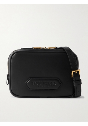 TOM FORD - Leather Messenger Bag - Men - Black