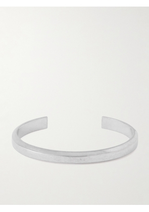 TOM FORD - Logo-Engraved Burnished Silver-Tone Cuff - Men - Silver - M