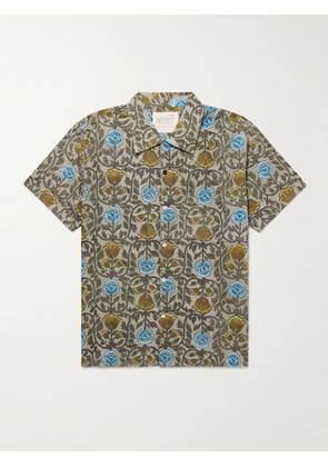 Kardo - Chintan Floral-Print Cotton Shirt - Men - Green - S