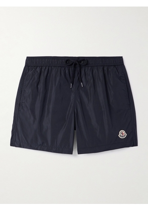 Moncler - Straight-Leg Mid-Length Logo-Appliquéd Swim Shorts - Men - Blue - S