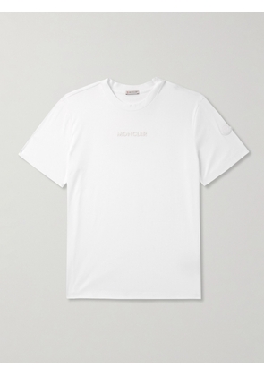 Moncler - Logo-Appliquéd Cotton-Jersey T-Shirt - Men - White - XS