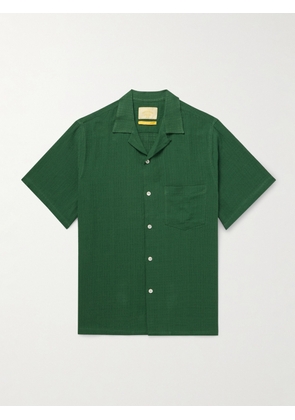 Portuguese Flannel - Grain Convertible-Collar Cotton-Gauze Shirt - Men - Green - XS